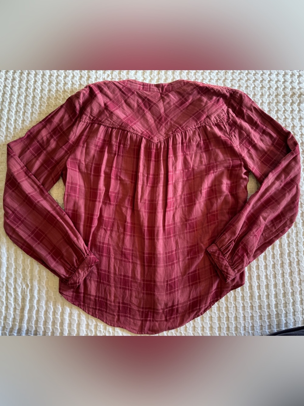 Anthropolgie Cloth & Stone Women’s Plaid Button Long Sleeve‎ Blouse Size Medium - Picture 3 of 8